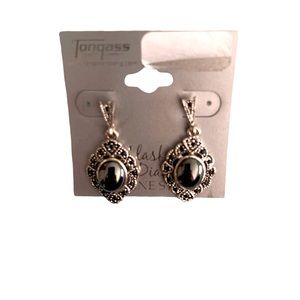 Tongass Alaska Black Diamond stone pierced earrings